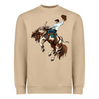 Mushroom american paint horse rodeo cowboy Heavyweight Sweatshirt - MaliasSmallBusiness