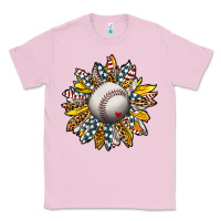 Bubblegum Pink Baseball Sunflower Classic Tee - CowhideDigitalArt