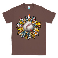 Chestnut Baseball Sunflower Classic Tee - CowhideDigitalArt