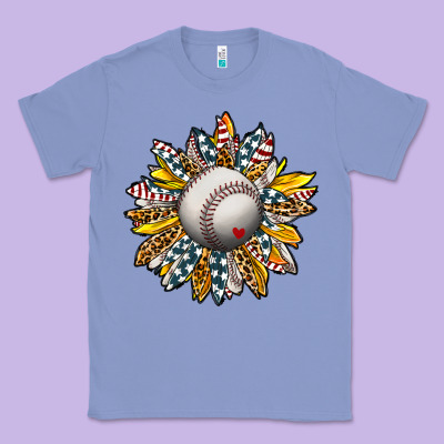 Baseball Sunflower Classic Tee Designed By Cowhidedigitalart