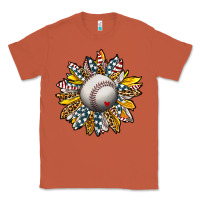 Copper Baseball Sunflower Classic Tee - CowhideDigitalArt
