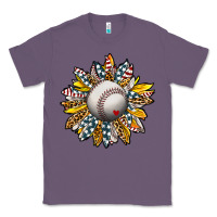 Lavender Baseball Sunflower Classic Tee - CowhideDigitalArt