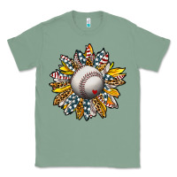Sage Baseball Sunflower Classic Tee - CowhideDigitalArt