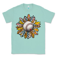 Seafoam Baseball Sunflower Classic Tee - CowhideDigitalArt