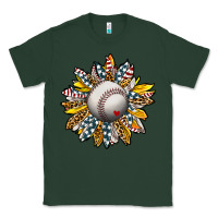 Sports Green Baseball Sunflower Classic Tee - CowhideDigitalArt