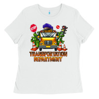 White transportation department Ladies Tee - AdoDesignShop