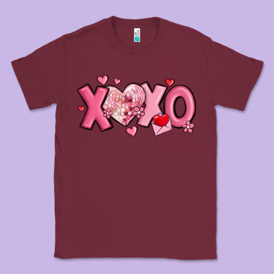 Xoxo Disco Heart Valentine's Day Classic Tee Designed By Maliassmallbusiness