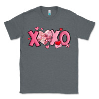 Charcoal Heather xoxo disco heart valentine's day Classic Tee - MaliasSmallBusiness