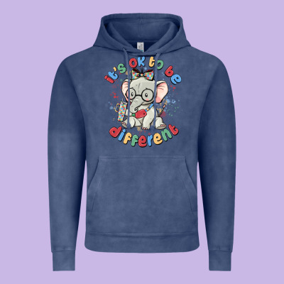 It's Ok To Be Different Vintage Hoodie Designed By Maliassmallbusiness