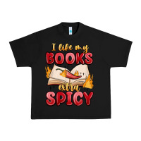 Black i like my books extra spicy Urban Heavy Tee - MaliasSmallBusiness