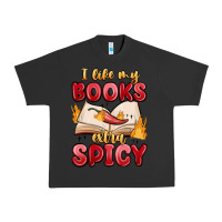 Pigment Black i like my books extra spicy Urban Heavy Tee - MaliasSmallBusiness