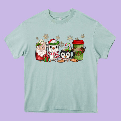 Christmas Coffee Heavy Core Tee Designed By Jahusdesignshop