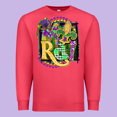 Mardi Gras Premium Sweatshirt Designed By Cowgirlartshop