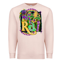 Pale Pink mardi gras Premium Sweatshirt - CowGirlArtShop