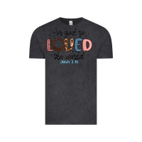 Vintage Black for god so loved the world Vintage Tee - MaliasSmallBusiness