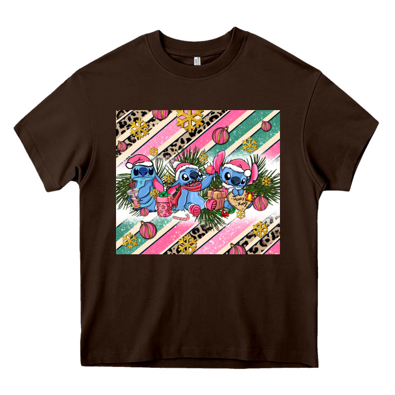 Pink Stitch  Christmas Heavy Core Tee by AdoDesignShop | Teevron