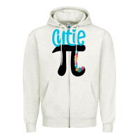 Oatmeal Heather Cutie Pi Zipper Hoodie - Bettercallsaul