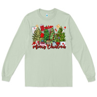 Matcha merry christmas nurse trees Long Sleeve Tee - MaliasSmallBusiness