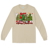 Mushroom merry christmas nurse trees Long Sleeve Tee - MaliasSmallBusiness