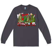 Smoke merry christmas nurse trees Long Sleeve Tee - MaliasSmallBusiness