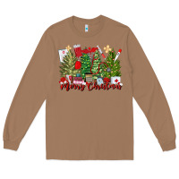 Toasted Coconut merry christmas nurse trees Long Sleeve Tee - MaliasSmallBusiness