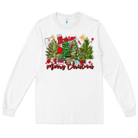 White merry christmas nurse trees Long Sleeve Tee - MaliasSmallBusiness