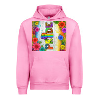 Fuchsia Pink LGBTQ+ Pride With Flower Tumbler Urban Hoodie - BundleAndBundleShop