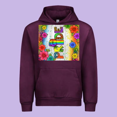 Lgbtq+ Pride With Flower Tumbler Urban Hoodie Designed By Bundleandbundleshop