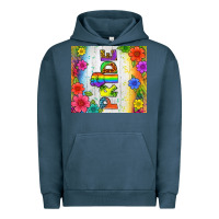 Pigment Midnight Navy LGBTQ+ Pride With Flower Tumbler Urban Hoodie - BundleAndBundleShop