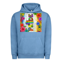 Pigment Pebble Blue LGBTQ+ Pride With Flower Tumbler Urban Hoodie - BundleAndBundleShop