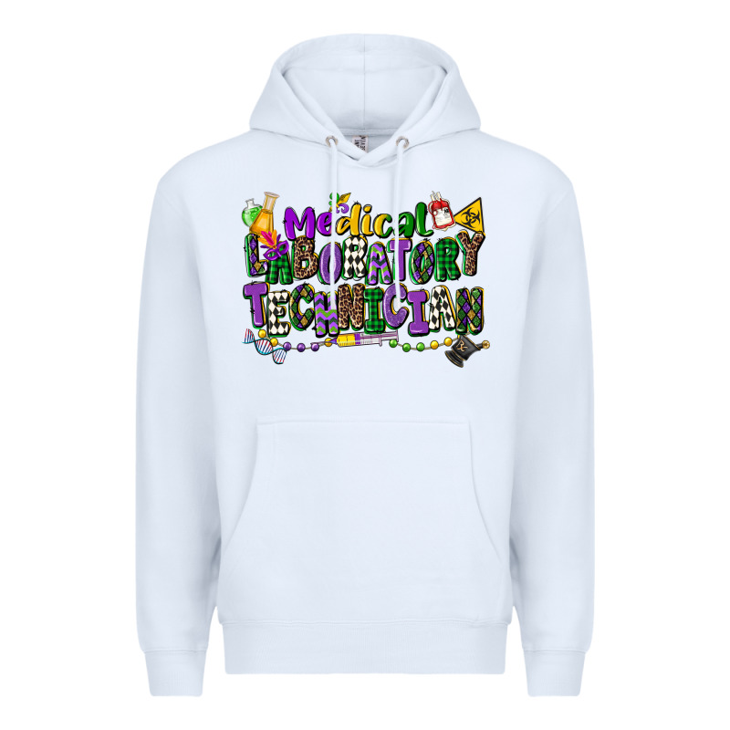 Medical Laboratory Technician Mardi Gras Premium Hoodie by CowGirlArtShop | Teevron