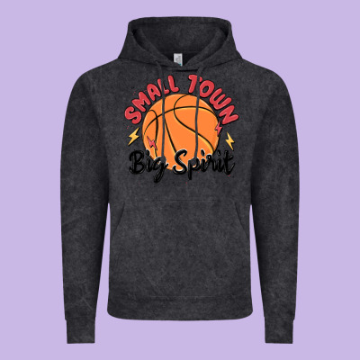 Small Town Big Spirit Vintage Hoodie Designed By Maliassmallbusiness