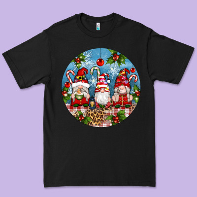 Christmas Gnomes Ornament Premium Tee Designed By Artiststas