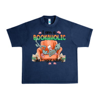 Navy bookaholic Urban Heavy Tee - MaliasSmallBusiness