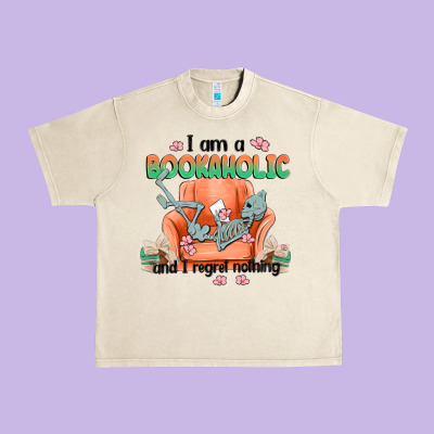 Bookaholic Urban Heavy Tee Designed By Maliassmallbusiness