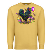 Antique Gold mardi gras chicken Premium Sweatshirt - CowGirlArtShop