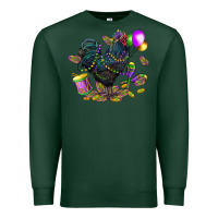 Sports Green mardi gras chicken Premium Sweatshirt - CowGirlArtShop