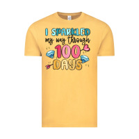 Vintage Mustard i sparkled my way through 100 days Vintage Tee - MaliasSmallBusiness
