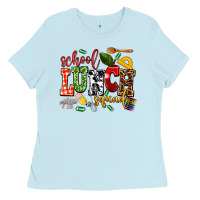 Baby Blue school lunch squad Ladies Tee - AdoDesignShop