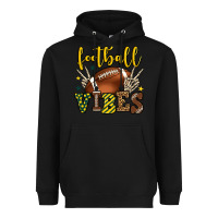Black Football vibes yellow and green team color Heavyweight Hoodie - HowdyJamesFarm