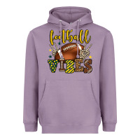 Lavender Football vibes yellow and green team color Heavyweight Hoodie - HowdyJamesFarm