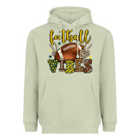 Matcha Football vibes yellow and green team color Heavyweight Hoodie - HowdyJamesFarm