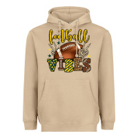 Mushroom Football vibes yellow and green team color Heavyweight Hoodie - HowdyJamesFarm