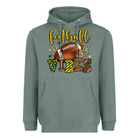 Sage Football vibes yellow and green team color Heavyweight Hoodie - HowdyJamesFarm