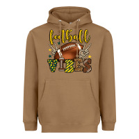 Toasted Coconut Football vibes yellow and green team color Heavyweight Hoodie - HowdyJamesFarm
