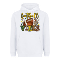 White Football vibes yellow and green team color Heavyweight Hoodie - HowdyJamesFarm