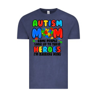 Vintage Denim autism mom some people look up to their heroes i'm Vintage Tee - JahusDesignShop