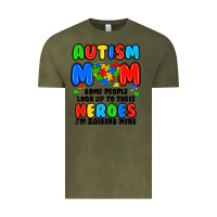 Vintage Olive autism mom some people look up to their heroes i'm Vintage Tee - JahusDesignShop