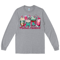 Heather Grey ma medical assistant coffee cups Long Sleeve Tee - MaliasSmallBusiness