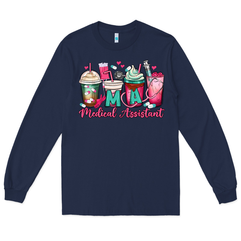 Ma Medical Assistant Coffee Cups Long Sleeve Tee by MaliasSmallBusiness | Teevron